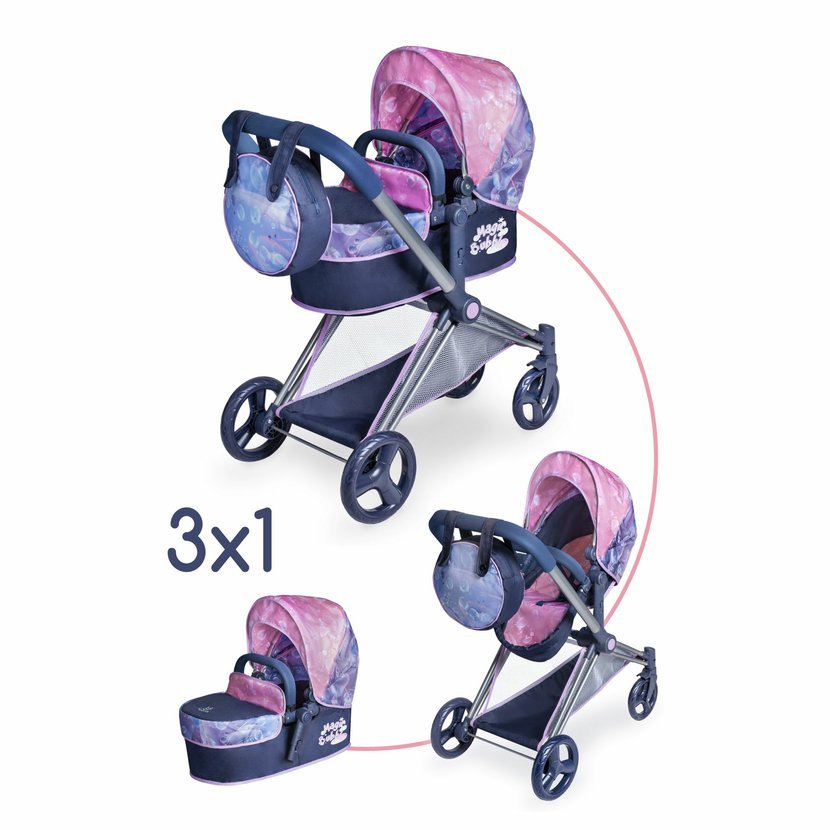 DeCuevas 81776 Skládací kočárek pro panenky 3 v 1 s taškou Magic Bubble 2024 - 73 cm - Obrázek 4