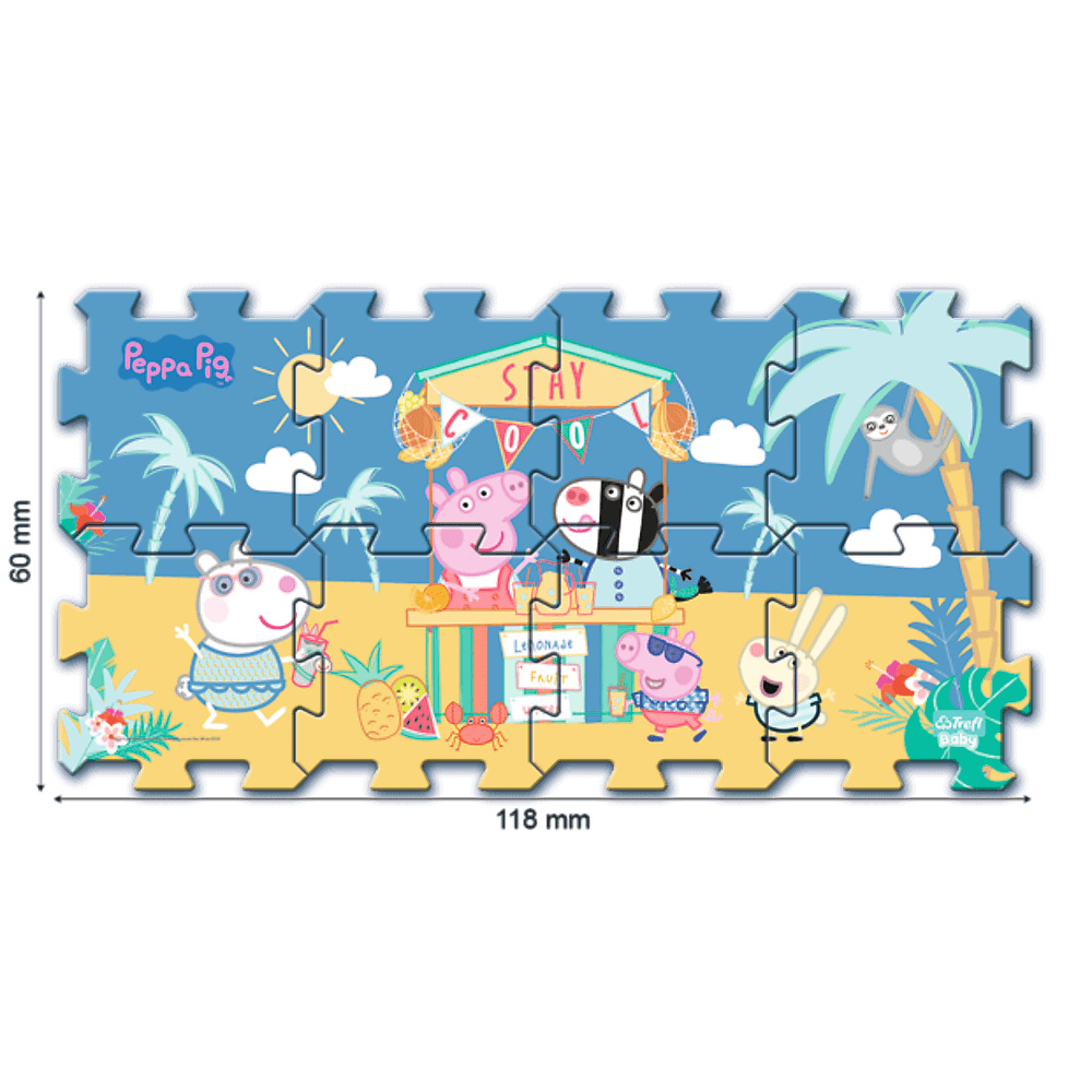 Pěnové puzzle Prasátko Peppa : Letní prázdniny - Obrázek 2