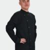 Černý kuchařský rondon dvouřadý s dlouhým rukávem - Obrázek 2