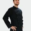 Černý kuchařský rondon dvouřadý s dlouhým rukávem - Obrázek 5