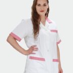 Dámská kuchařská halena Ivana bílá + červená kostka - Obrázek 2