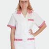 Dámská kuchařská halena Ivana bílá + červená kostka - Obrázek 5
