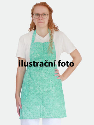 zástěra - dámská s laclem (šlová) – tmavý potisk