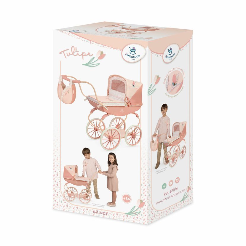 DeCuevas 87074 Kočárek pro panenky hluboký Tulipe 2025 - 68 cm - Obrázek 7