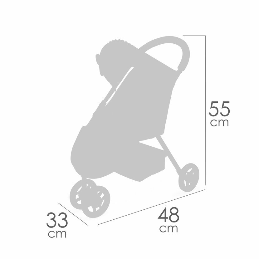 DeCuevas 90275 Sportovní kočárek pro panenky tříkolový Sophie 2025 - 55 cm - Obrázek 7