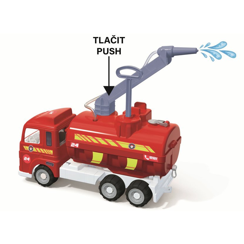 Androni Heavy Trucks hasičký vůz s funkční stříkačkou a pogumovanými koly - délka 52 cm - Obrázek 5