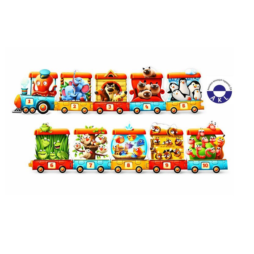 Puzzlika 13050 Vlak 94 cm - naučné puzzle 20 dílků - Obrázek 3