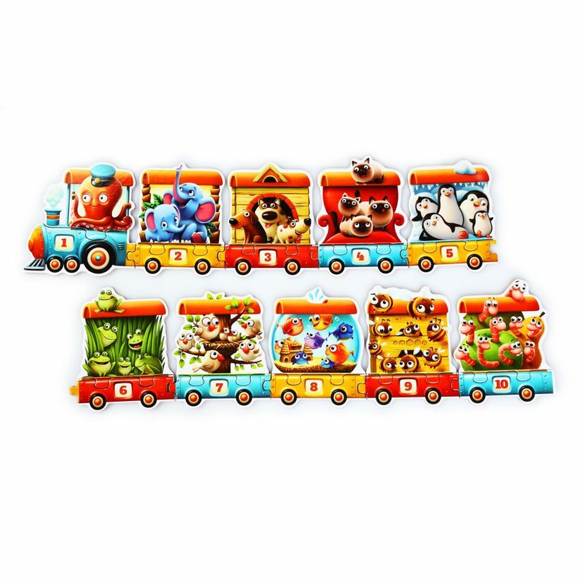 Puzzlika 13050 Vlak 94 cm - naučné puzzle 20 dílků - Obrázek 4