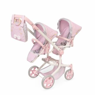 DeCuevas 90875 Skládací kočárek pro dvojčata panenky s taškou Sophie 2025 - 91 cm