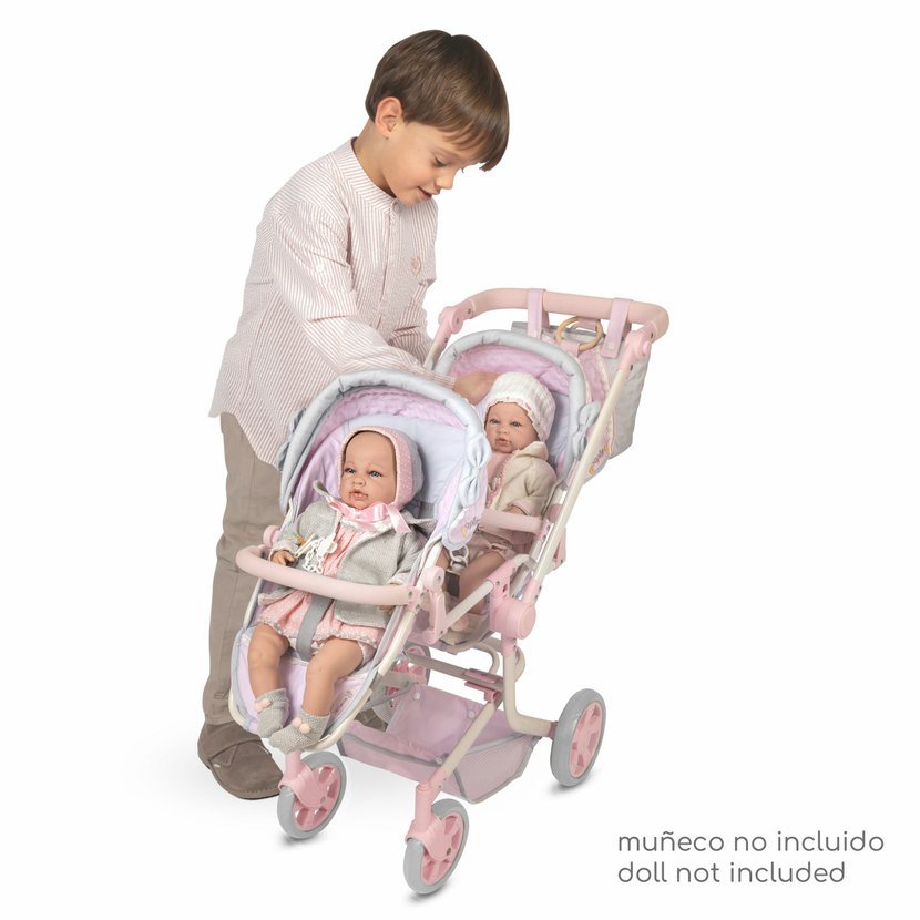 DeCuevas 90875 Skládací kočárek pro dvojčata panenky s taškou Sophie 2025 - 91 cm - Obrázek 9