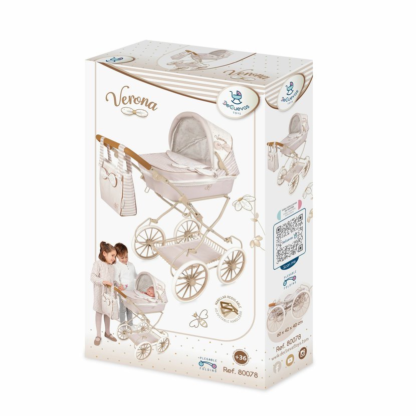 DeCuevas 80078A Skládací kočárek pro panenky s taškou Verona 2025 - 81 cm - Obrázek 7