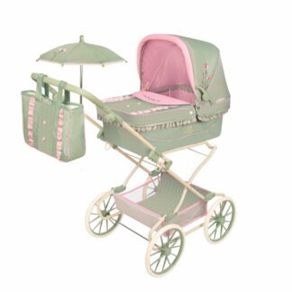 DeCuevas 82068 Skládací kočárek pro panenky REBORN se slunečníkem a doplňky Botanic 2026 – 90 cm