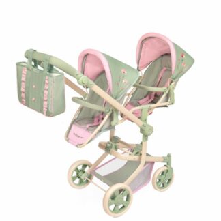 DeCuevas 90868 Skládací kočárek pro dvojčata panenky s taškou Botanic 2026 – 91 cm