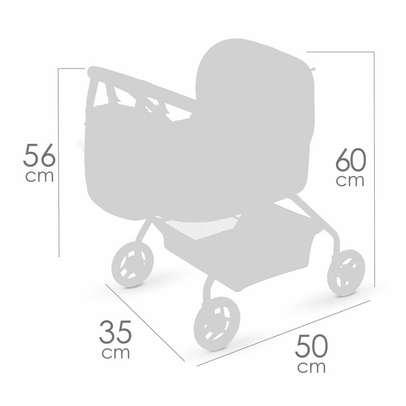 DeCuevas 86070 Můj první kočárek pro panenky s taškou Honey 2026 – 56 cm - Obrázek 10
