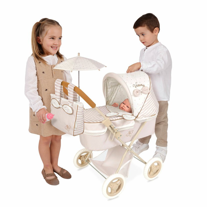 DeCuevas 85078 Skládací kočárek pro panenky se slunečníkem a taškou Verona 2024 - 60 cm - Obrázek 3
