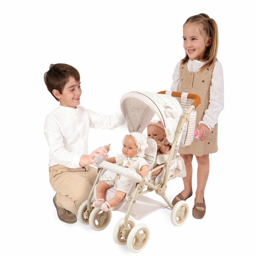 DeCuevas 90378 Skládací kočárek pro dvojčata panenky s taškou Verona 2024 - 72 cm - Obrázek 3