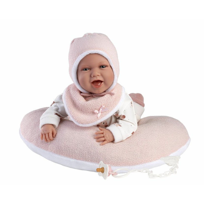 Llorens 74104 NEW BORN - realistická panenka miminko se zvuky a měkkým látkovým tělem - 42 cm - Obrázek 3