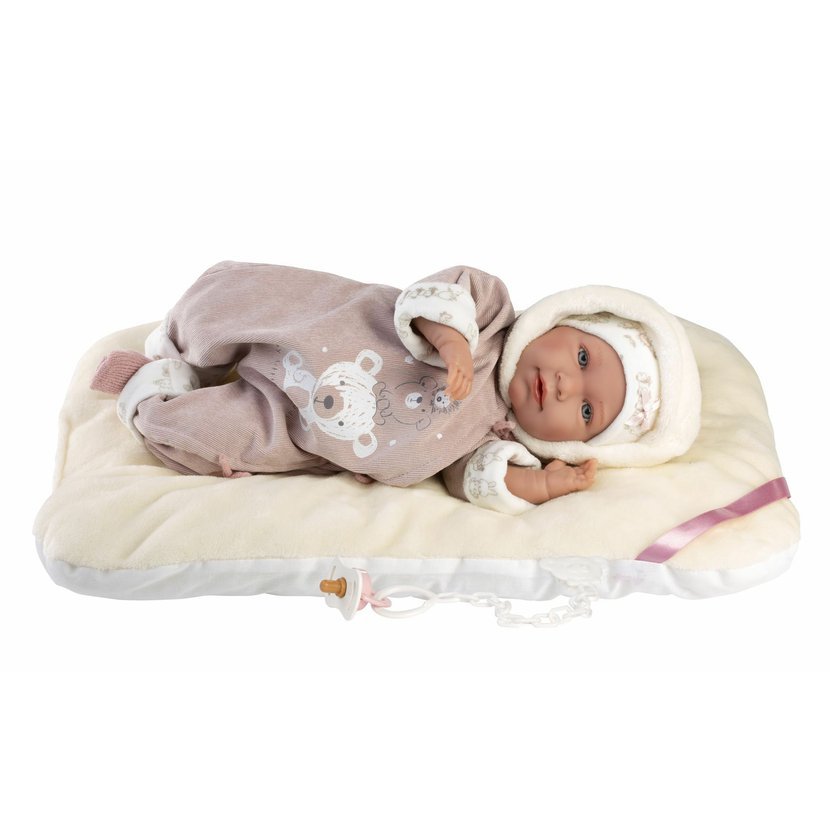 Llorens 74106 NEW BORN - realistická panenka miminko se zvuky a měkkým látkovým tělem - 42 cm - Obrázek 3