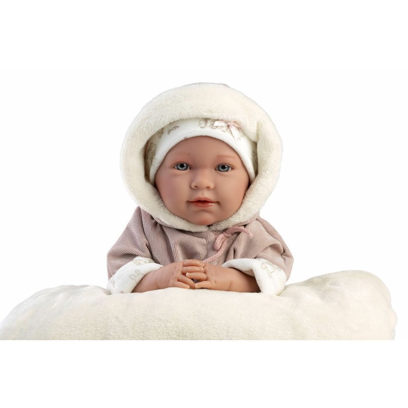 Llorens 74106 NEW BORN - realistická panenka miminko se zvuky a měkkým látkovým tělem - 42 cm - Obrázek 4
