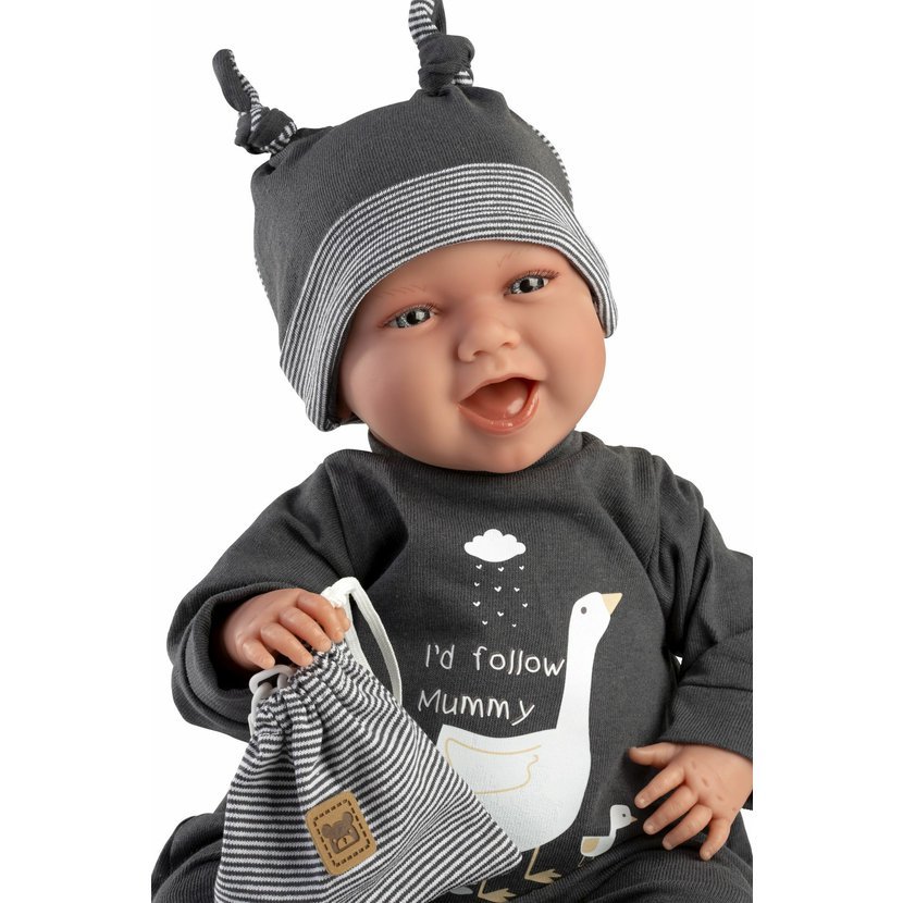 Llorens 74107 NEW BORN - realistická panenka miminko se zvuky a měkkým látkovým tělem - 42 cm - Obrázek 4