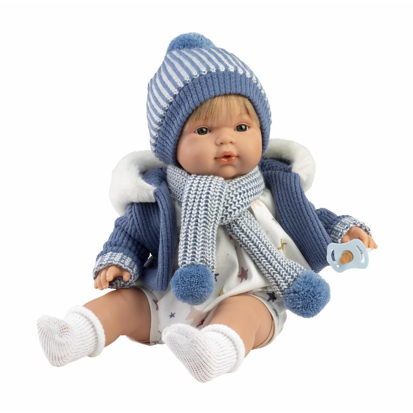 Llorens 38573 SASHA - realistická panenka se zvuky a měkkým látkovým tělem - 38 cm - Obrázek 3