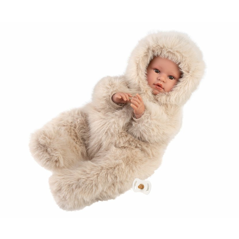 Llorens 74504 NEW BORN - realistická panenka miminko se zvuky a měkkým látkovým tělem - 45 cm - Obrázek 3