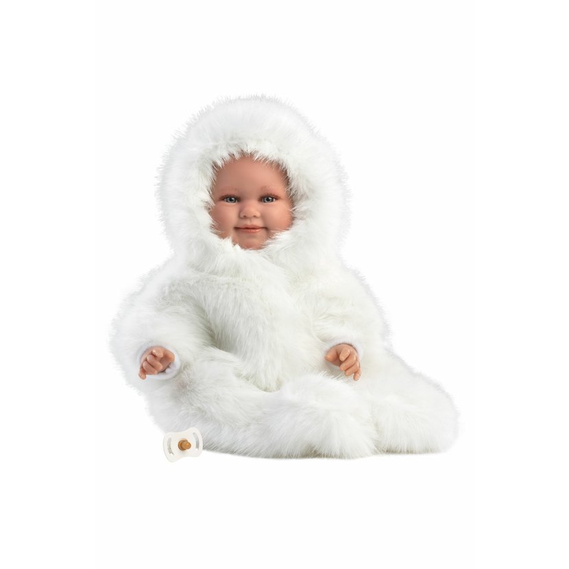 Llorens 74505 NEW BORN - realistická panenka miminko se zvuky a měkkým látkovým tělem - 45 cm - Obrázek 2
