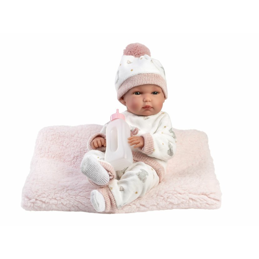 Llorens 63510 NEW BORN HOLČIČKA - realistická panenka miminko s celovinylovým tělem - 35 cm - Obrázek 2