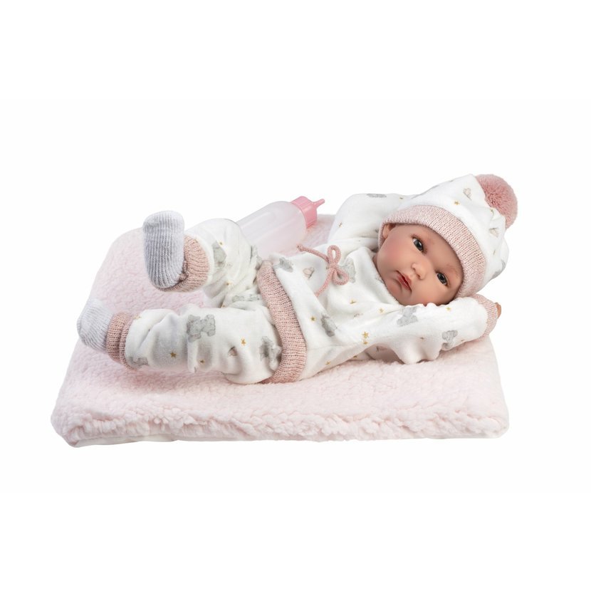 Llorens 63510 NEW BORN HOLČIČKA - realistická panenka miminko s celovinylovým tělem - 35 cm - Obrázek 3