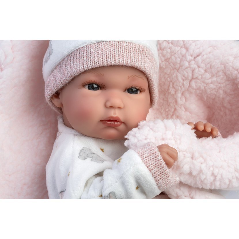 Llorens 63510 NEW BORN HOLČIČKA - realistická panenka miminko s celovinylovým tělem - 35 cm - Obrázek 4