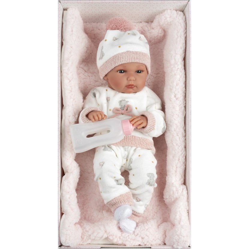 Llorens 63510 NEW BORN HOLČIČKA - realistická panenka miminko s celovinylovým tělem - 35 cm - Obrázek 5